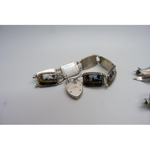 981 - Silver jewellery including a 'Rio' bracelet