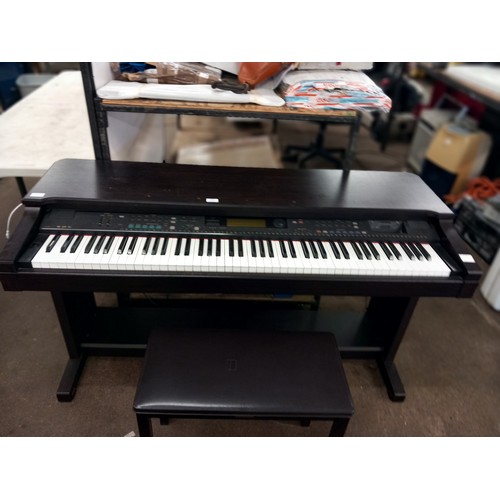 2362 - A Yamaha Clavinova CVP-59S 88 key digital piano with stool and a quantity of sheet music