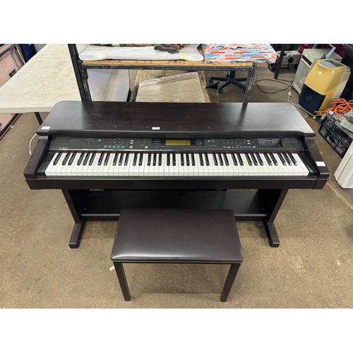 2362 - A Yamaha Clavinova CVP-59S 88 key digital piano with stool and a quantity of sheet music