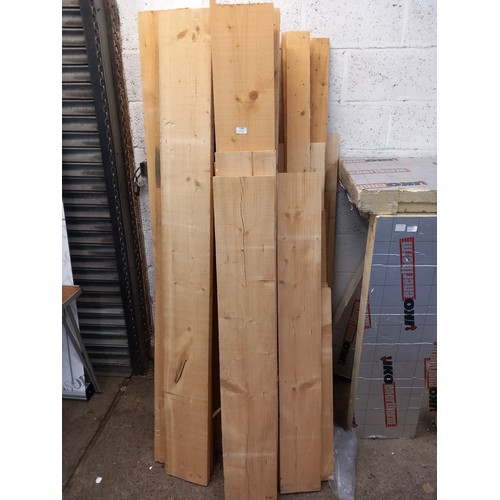 2188 - 40 assorted sized pine wood boards