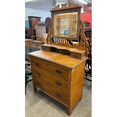 355 - A Victorian pine dressing chest