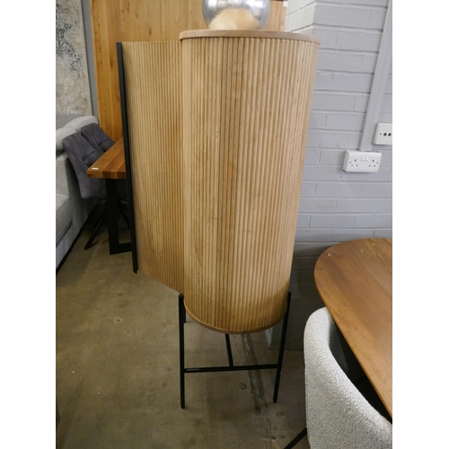 1430 - A light hardwood drinks cabinet  *This lot is subject to VAT