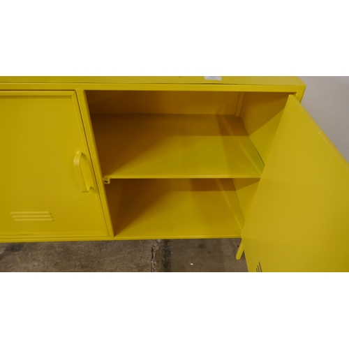 1450 - A large yellow industrial style cabinet