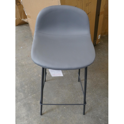 1495 - A pair of grey Helsinki bar stools, boxed