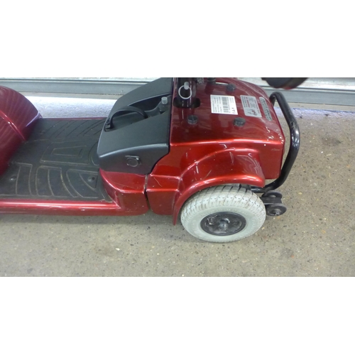 2177 - A Shoprunner, 4 wheel light weight mobility scooter with key and charger - seen running in the room