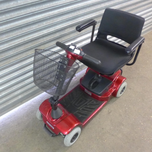 2177 - A Shoprunner, 4 wheel light weight mobility scooter with key and charger - seen running in the room