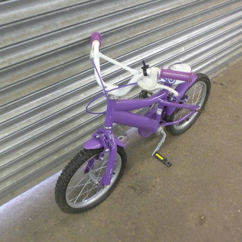 2182 - A sweet purple childrens bike and A B-Twin Dark hero 500 kids bike