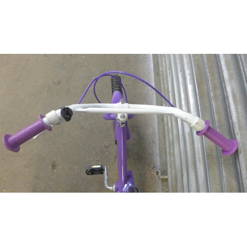 2182 - A sweet purple childrens bike and A B-Twin Dark hero 500 kids bike