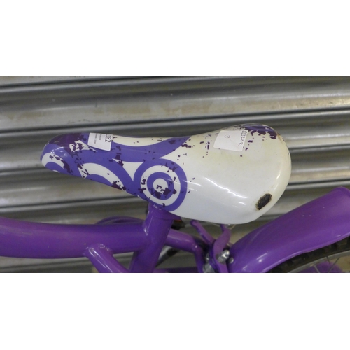 2182 - A sweet purple childrens bike and A B-Twin Dark hero 500 kids bike