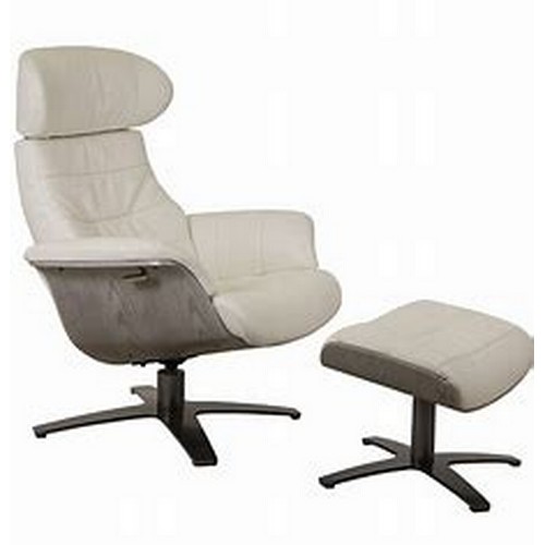 1411 - Kuka Karma Chair Cream With Ottoman, Original RRP £583.33 + vat (4207-15) *This lot is subject to va... 