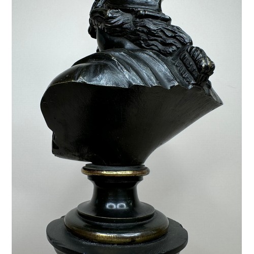 101 - A 19th Century French bronze bust of Minerva, on marble socle, 25cms h