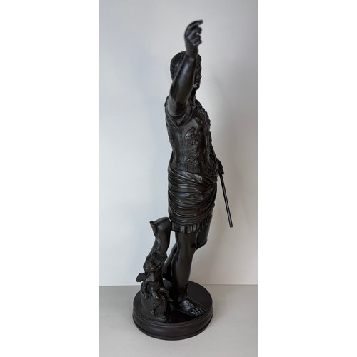 104 - A 19th Century Italian Grand Tour bronze figure of Augustus of Prima Porta, 35cms h