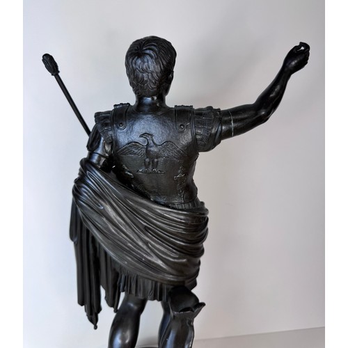 104 - A 19th Century Italian Grand Tour bronze figure of Augustus of Prima Porta, 35cms h