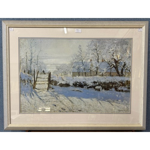 415 - A Claude Monet print 