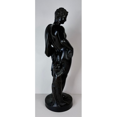 105 - A 19th Century French bronze figure of Apollo, 38cms h