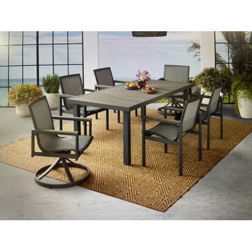 1463 - Agio Delray Dining Set, Original RRP £1083.33 + vat (4207-20) - damaged table top, chairs in sealed ... 