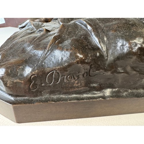 128 - After Edouard Drouot (French 1859-1945), bronze figure, Moissonneuse, 75cms h