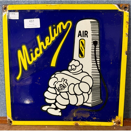 437 - A Michelin Air enamelled advertising sign