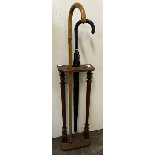 439 - A late Victorian mahogany stick stand