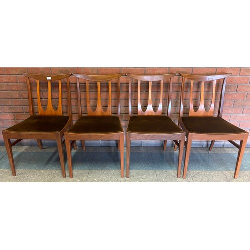 201 - A set of four G-Plan Brasilia teak dining chairs