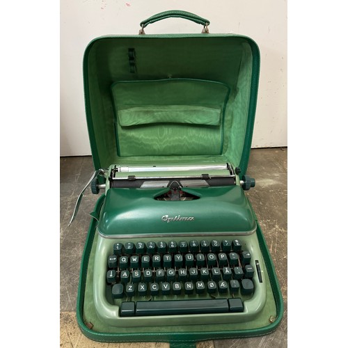 440 - A cased Optima typewriter