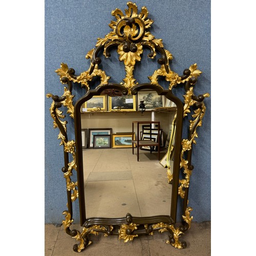 408 - A Regency style parcel gilt framed mirror