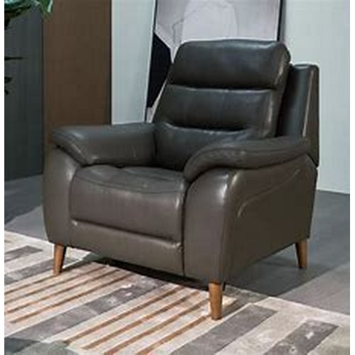 1509 - Ava Storm Grey Leather Recliner , Original RRP £549.99 + vat (4208-8) *This lot is subject to vat