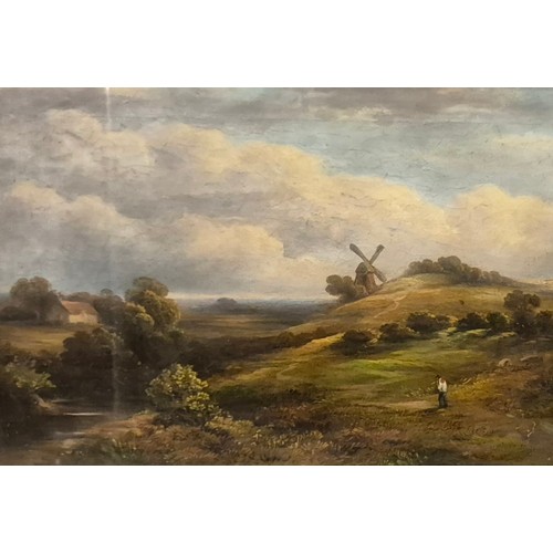 53 - English School (19th Century), coastal landscape, oil on canvas, 29 x 44cms, framed