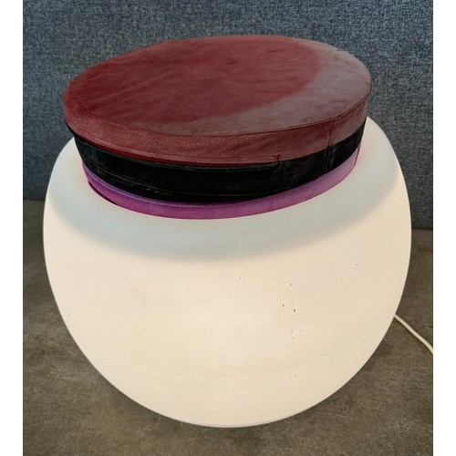 253 - An Italian style Perspex pressure activated illuminating stool