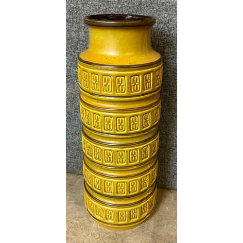 254 - A large West German ochre glazed pottery vase