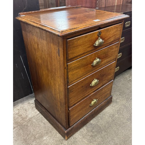 257 - An Edward VII beech chest of drawers