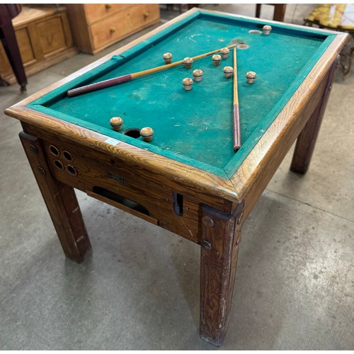 273 - A French Constructeur Est. Guilbert & Fils pine billiards table