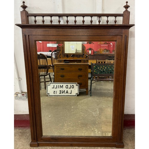 270 - A 19th Century French carved oak pier mirror