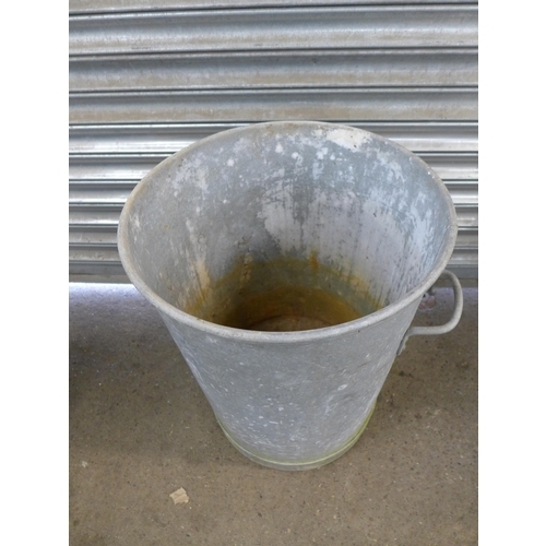 2243 - 2 galvanised metal dustbins