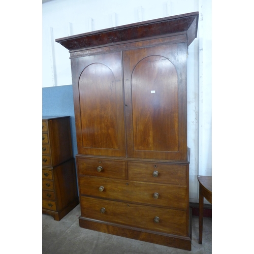 170 - A Victorian mahogany linen press