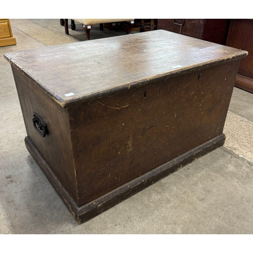 358 - A Victorian pine blanket box