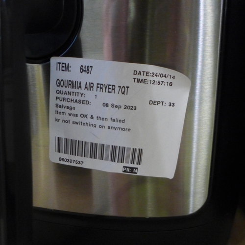 6309 - 6 x Gourmia Air Fryers 7Qt - Sold As Scrap (326A - 105) *This lot is subject to VAT