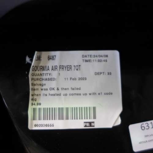 6310 - 5 x Gourmia Air Fryer 7Qt - Sold As Scrap (326A - 94,95,96,97,111) *This lot is subject to VAT