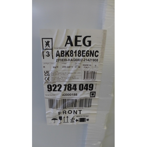 4004 - AEG Integrated Tower Freezer (Frost Free) - model no -ABK818E6NC (552-140) *This lot is subject to V... 