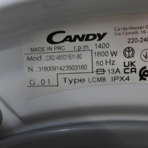 4013 - Candy Integrated Washer Dryer (8+5kg) model no - CBD 485D1E (552-199) *This lot is subject to VAT