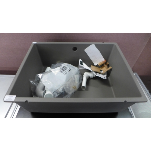 4020 - Crete Composite 1.0 Bowl RVS Grey Sink - model no - BL468074 (552-153) *This lot is subject to VAT