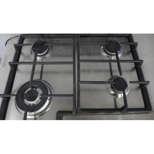 4024 - Zanussi  Easy Cook Gas Hob - model no - ZGNN645X (552-114) *This lot is subject to VAT