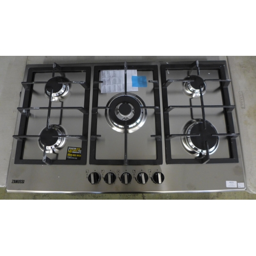 4025 - Zanussi 5 Burner Gas Hob - model no - ZGNN955X (552-104) *This lot is subject to VAT