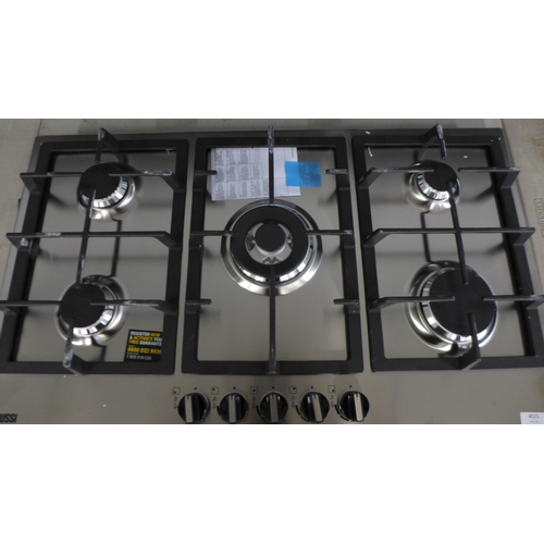 4025 - Zanussi 5 Burner Gas Hob - model no - ZGNN955X (552-104) *This lot is subject to VAT