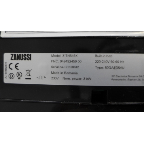 4026 - Zanussi JoinZone Induction Hob model no - ZITN646K (552-5) *This lot is subject to VAT