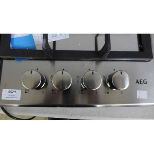 4029 - AEG Stainless Steel 4 Burner Gas Hob  (552-62) *This lot is subject to VAT