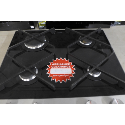 4034 - CDA Gas 4 Burner Hob - model no - HVG680BL (552-89) *This lot is subject to VAT