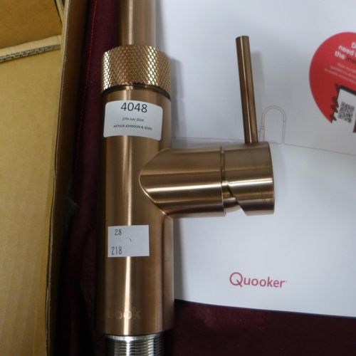 4048 - Quooker Flex 3 in 1 Rose Copper Boiling Water Tap and Quooker Pro3-VaqB 3L Tank (552-217, 218) *This... 