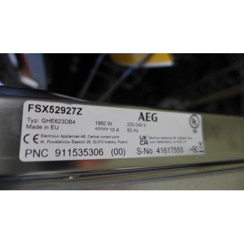 4068 - AEG Fully Integrated Sliding Hinge Dishwasher with MaxiFlex Drawer - Model: FSX529272 (552-137) *Thi... 