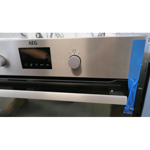 4085 - AEG Compact Multifunction Oven with Microwave  Stainless Steel   (552-71) *This lot is subject to VA... 